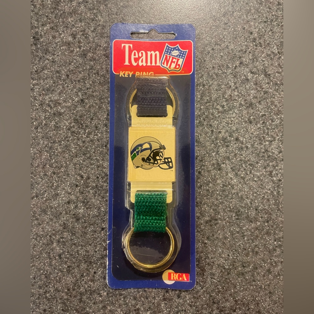 Vintage 90s Seattle Seahawks Key Chain